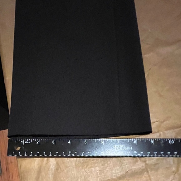 Adam Pour Eve Paris size 10 black wide leg mid rise dress pants with slit leg - Picture 6 of 14